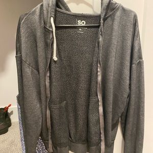 SO zip up grey jacket. Hardly worn size XL